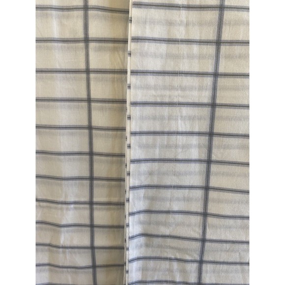Ikea 2 King pillow case shams NWOT white blue checked windowpane grid pattern - Picture 5 of 8